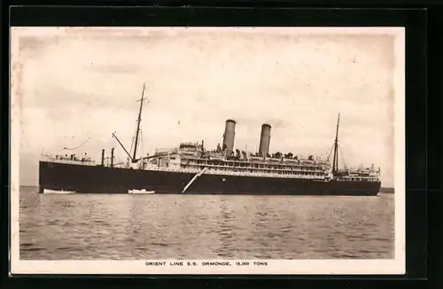 AK Orient Line, S.S. Ormonde auf See