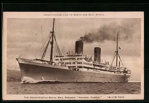AK The Union-Castle Royal Mail Steamer Arundel Castle