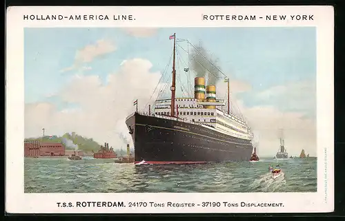 AK Passagierschiff TSS Rotterdam der Holland-America Line