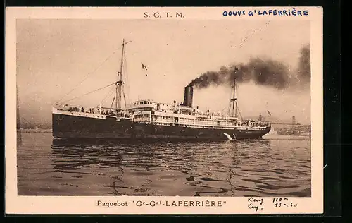 AK Passagierschiff SGTM Gr-Gal-Lafferrière unter Dampf