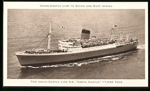 AK Passagierschiff Kenya Castle in voller Fahrt