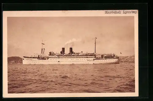 AK Passagierschiff Marèchal Lyautey bei der Hafeneinfahrt