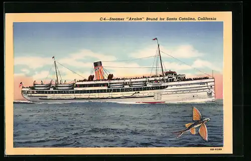 AK C4-Steamer Avalon Bound for Santa Catalina, Californa, Passagierschiff