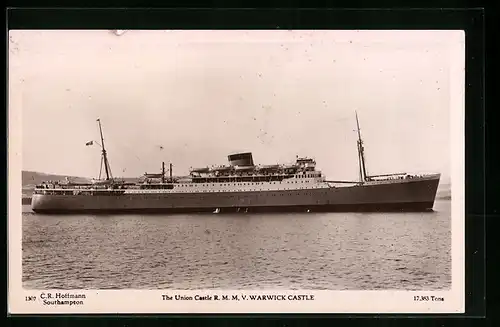 AK The Union Castle RMMV Warwick Castle, Passagierschiff