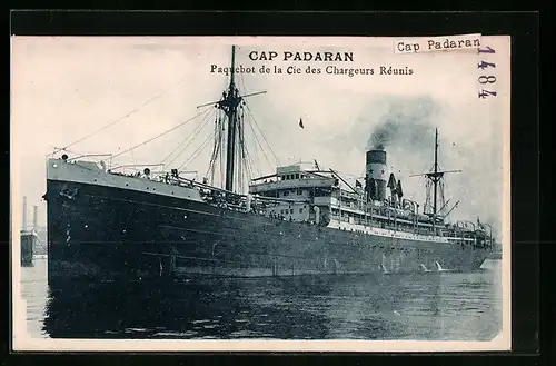 AK Cap Padaran, Passagierschiff de la Cie des Chargeurs Réunis