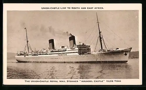AK Passagierschiff Arundel Castle, The Union-Castle Line