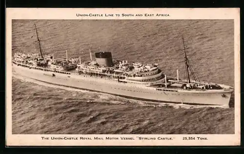 AK The Union-Castle Royal Mail Motor Vessel Stirling Castle