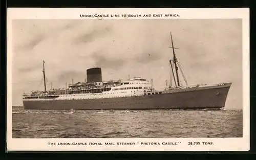 AK The Union-Castle Royal Mail Steamer Pretoria Castle