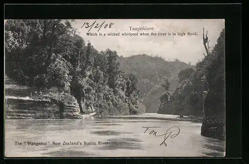 AK Taupokiore /Wanganui, Whirlpool in New Zealands Scenic River