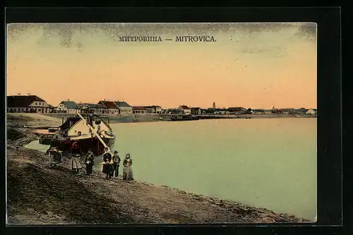 AK Mitrovica, Uferpartie mit Boot