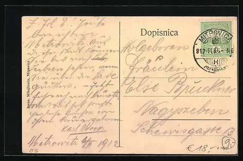 AK Mitrovica, Uferpartie mit Boot