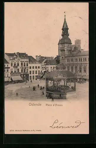 AK Ostende, Place d`Armes
