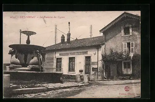 AK Ceyzeriat, La Fontaine des Cygnes