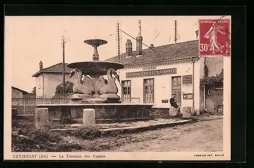 AK Ceyzériat, La Fontaine des Cygnes