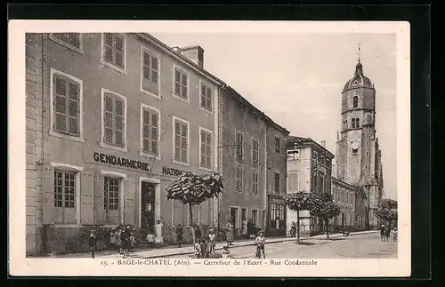 AK Bage-le-Chatel, Carrefour de l`Ecart, Rue Condannale