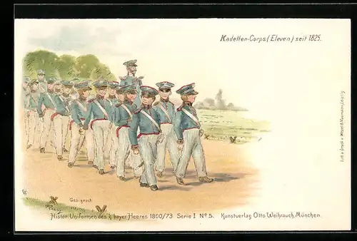 AK Soldaten des Kadetten-Corps in Uniform