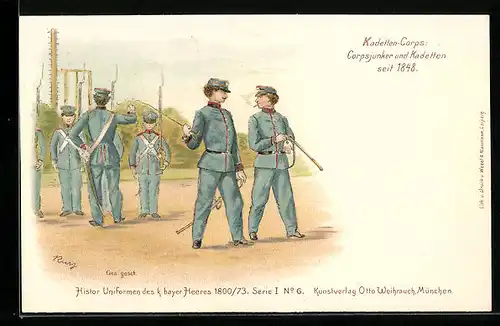 AK Kadetten-Corps: Korpsjunker und Kadetten in Uniform