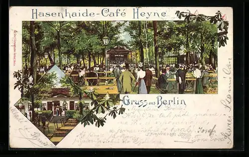 AK Berlin, Hasenheide-Café Heyne
