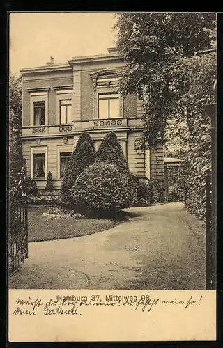 AK Hamburg-Rotherbaum, Villa Mittelweg 98