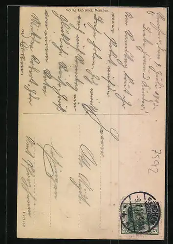 AK Renchen, Hauptstrasse, Heilstätte, Partie am Mühlbach