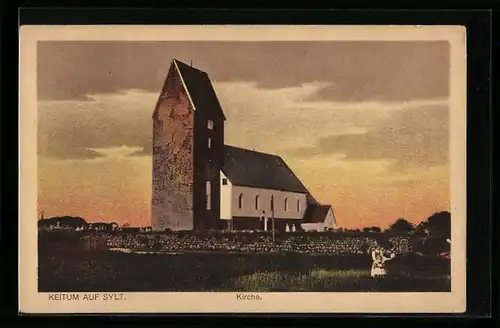 AK Keitum a. Sylt, Blick auf die Kirche