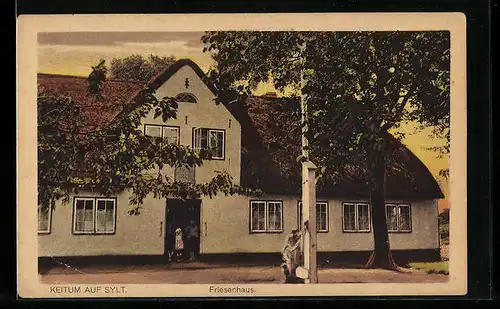 AK Keitum a. Sylt, Reebgedecktes Friesenhaus