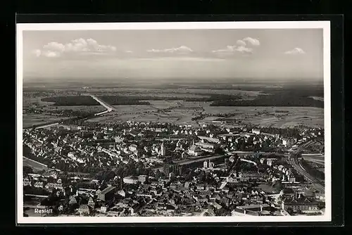 AK Rastatt, Gesamtansicht vom Flugzeug aus