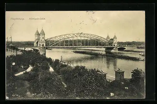 AK Magdeburg, Blick auf Königsbrücke