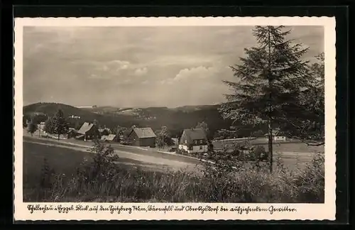 AK Schellerhau i. Erzgeb., Blick auf den Spitzberg, Bärenfeld und Oberkipsdorf
