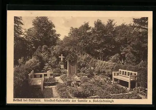 AK Bethel bei Bielefeld, Friedhof-Ruhestätte der Familie v. Bodelschwingh