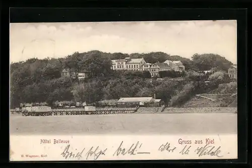 AK Kiel, Blick zum Hotel Bellevue
