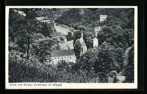 AK Ehrenstein im Wiedtal, Ruine und Kloster