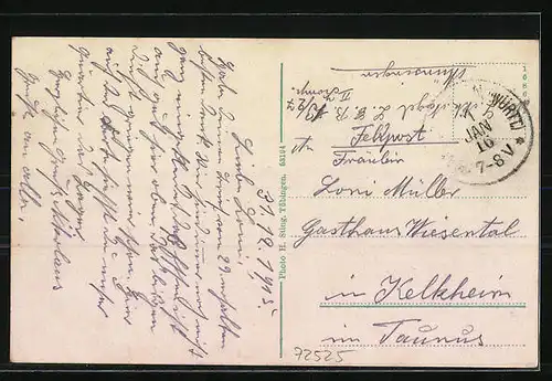 AK Münsingen, Ortsansicht und neues Barackenlager