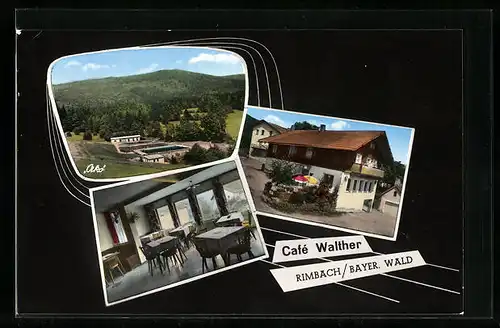 AK Rimbach /Bayer. Wald, Cafe Walther, Innenansicht