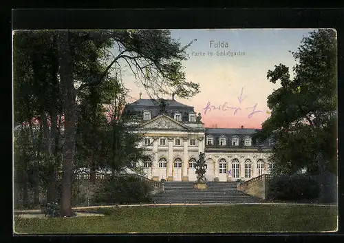 AK Fulda, Partie im Schlossgarten