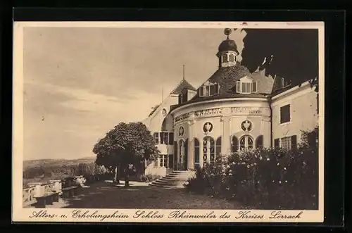 AK Lörrach, Alters-u. Erholungsheim Schloss Rheinweiler