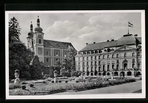 AK Donaueschingen, Schloss und Stadtkirche