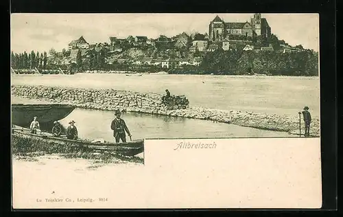 AK Altbreisach, Sicht auf das gegenüber liegende Ufer