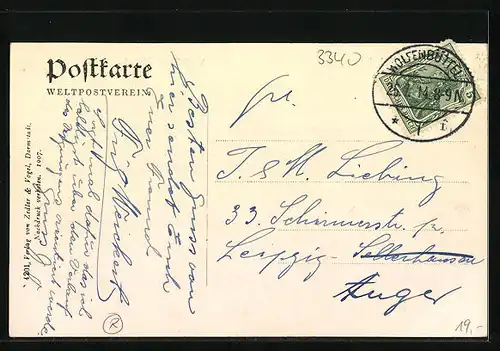 AK Wolfenbüttel, Blick in die Leibnitzstrasse