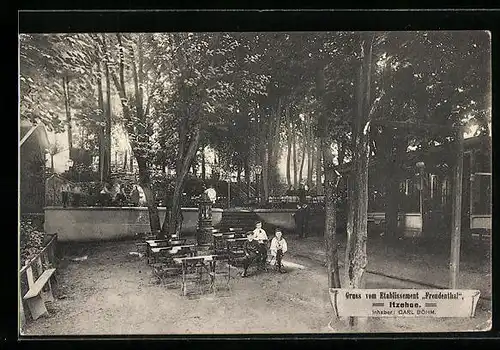 AK Itzehoe, Etablissement Freudenthal mit Terrasse