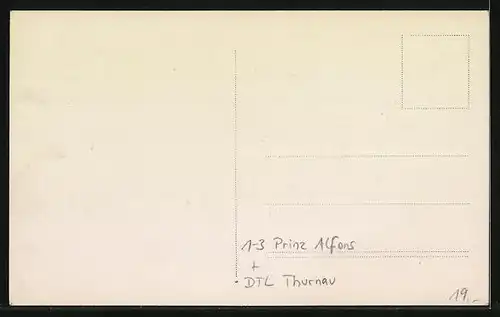 AK Thurnau, Prinz Alfons mit Jagdgesellen auf einem Feldweg