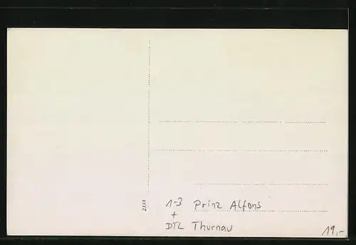AK Thurnau, Prinz Alfons und Jäger vorm Fotografen