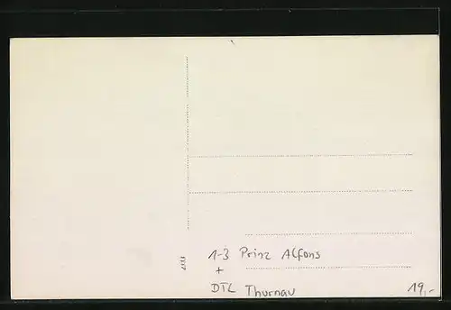 AK Thurnau, Prinz Alfons und Jäger lassen sich fotografieren