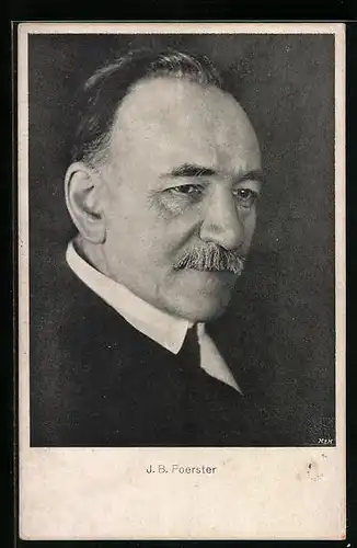 AK Portrait von J. B. Foerster, Fotograf Frantisek Drtikol