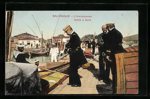 AK Salonique, L`Amiralissime rentre à bord