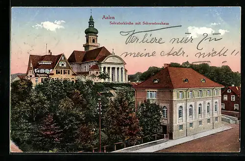AK Aalen, Salvatorkirche mit Schwesternhaus