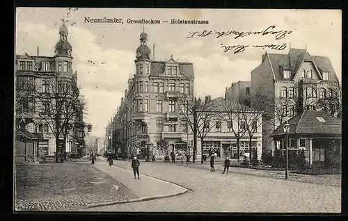 AK Neumünster-Grossflecken, Holstenstrasse