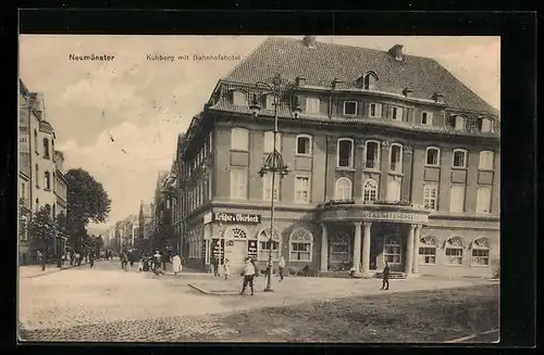 AK Neumünster, Kuhberg mit Bahnhofshotel