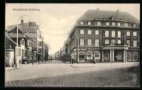 AK Neumünster, Strasse am Kuhberg, Bahnhofshotel