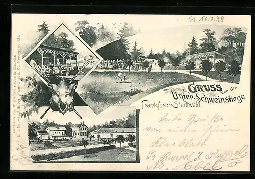 AK Frankfurt-Niederrad, Unter-Schweinstiege, Frankfurter Stadtwald